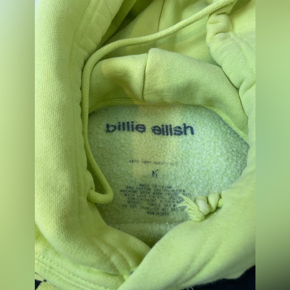 Billie Eilish World Tour 2022 Yellow Hoodie - Picture 3 of 14